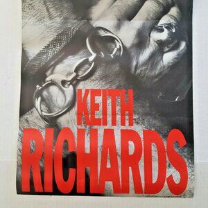 KEITH RICHARDS Talk Is Cheap PROMO POSTER *Rare* 1988 Virgin 22" x 14" ROLLING S